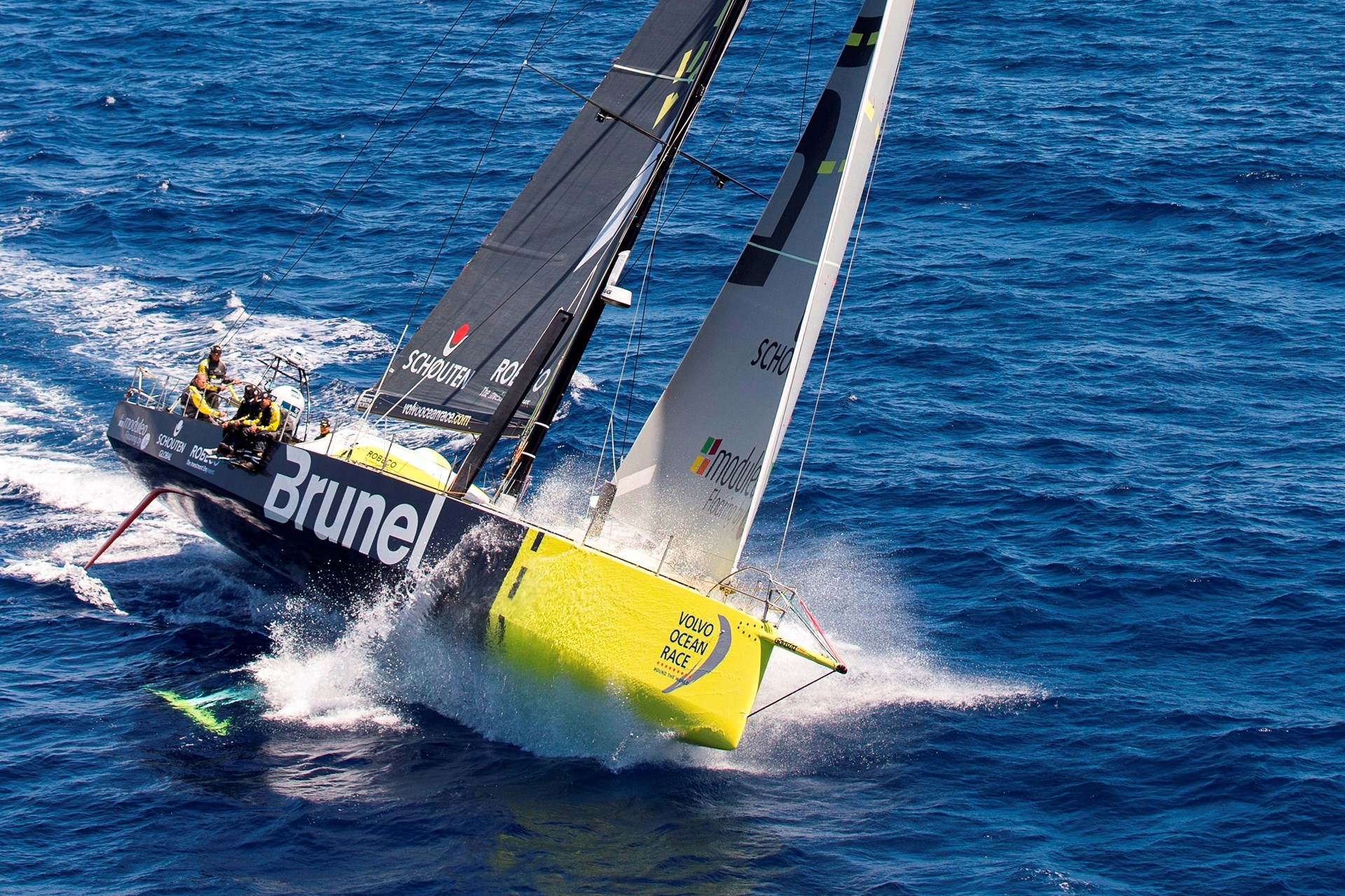 volvo ocean race model sailboat